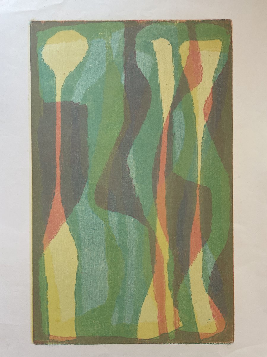 Alwin Carstens (1906–1982) - Color Lithograph D