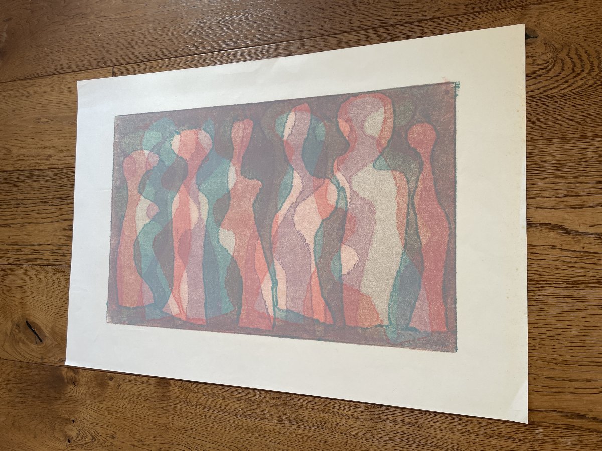 Alwin Carstens (1906–1982) - Color Lithograph B-photo-1