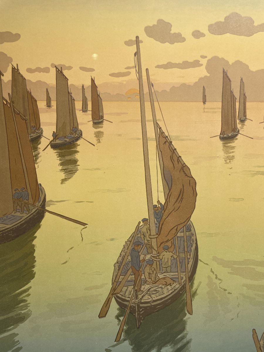 Henri Rivière (1864-1951) - Le Coucher du Soleil - Japonisme-photo-1