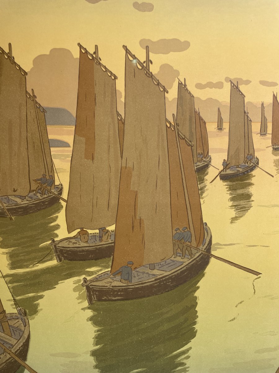 Henri Rivière (1864-1951) - Le Coucher du Soleil - Japonisme-photo-2