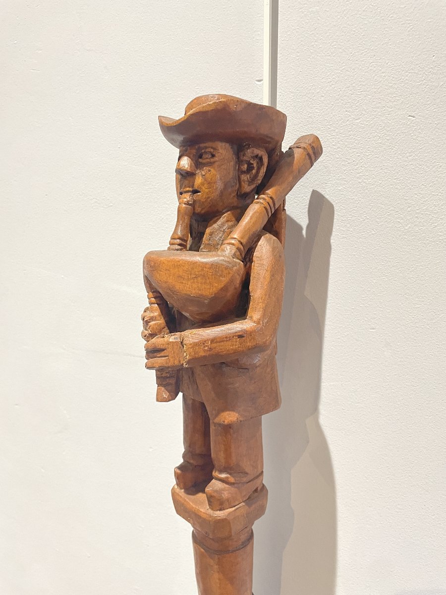 Armand Le Trionnaire dit "Le Patient de Saint-Avé" (1912-1996) - Canne au breton-photo-3
