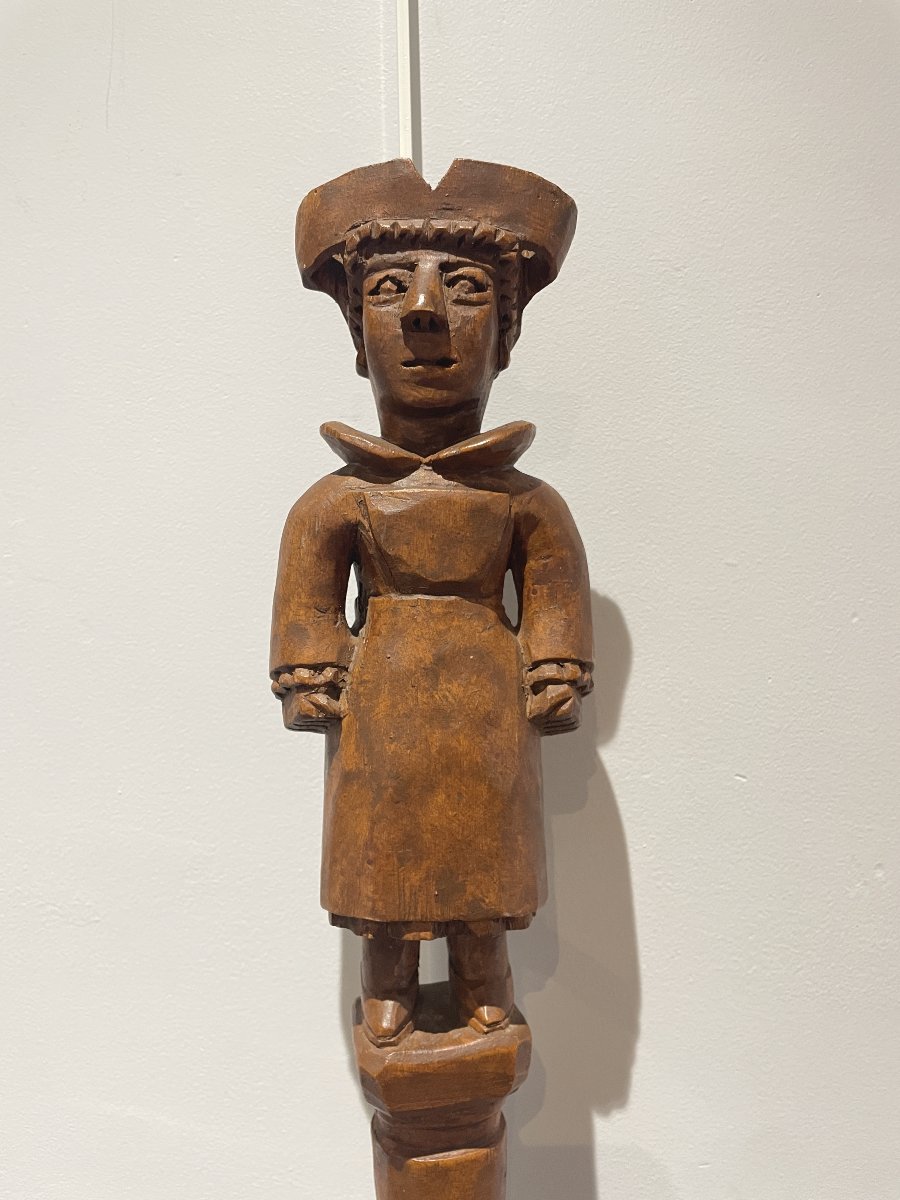 Armand Le Trionnaire dit "Le Patient de Saint-Avé" (1912-1996) - Canne à la bretonne-photo-3