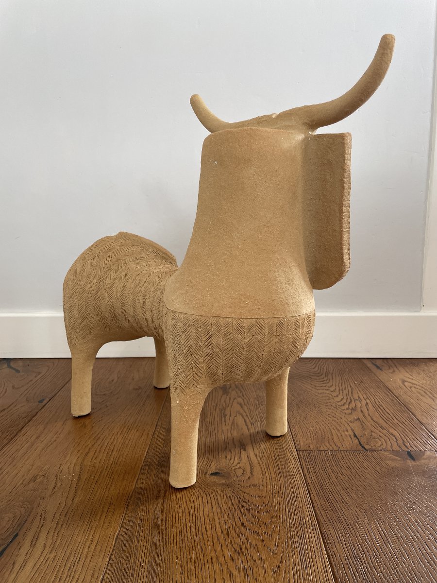 William BYL - Grand Buffle - Grès sable-photo-3