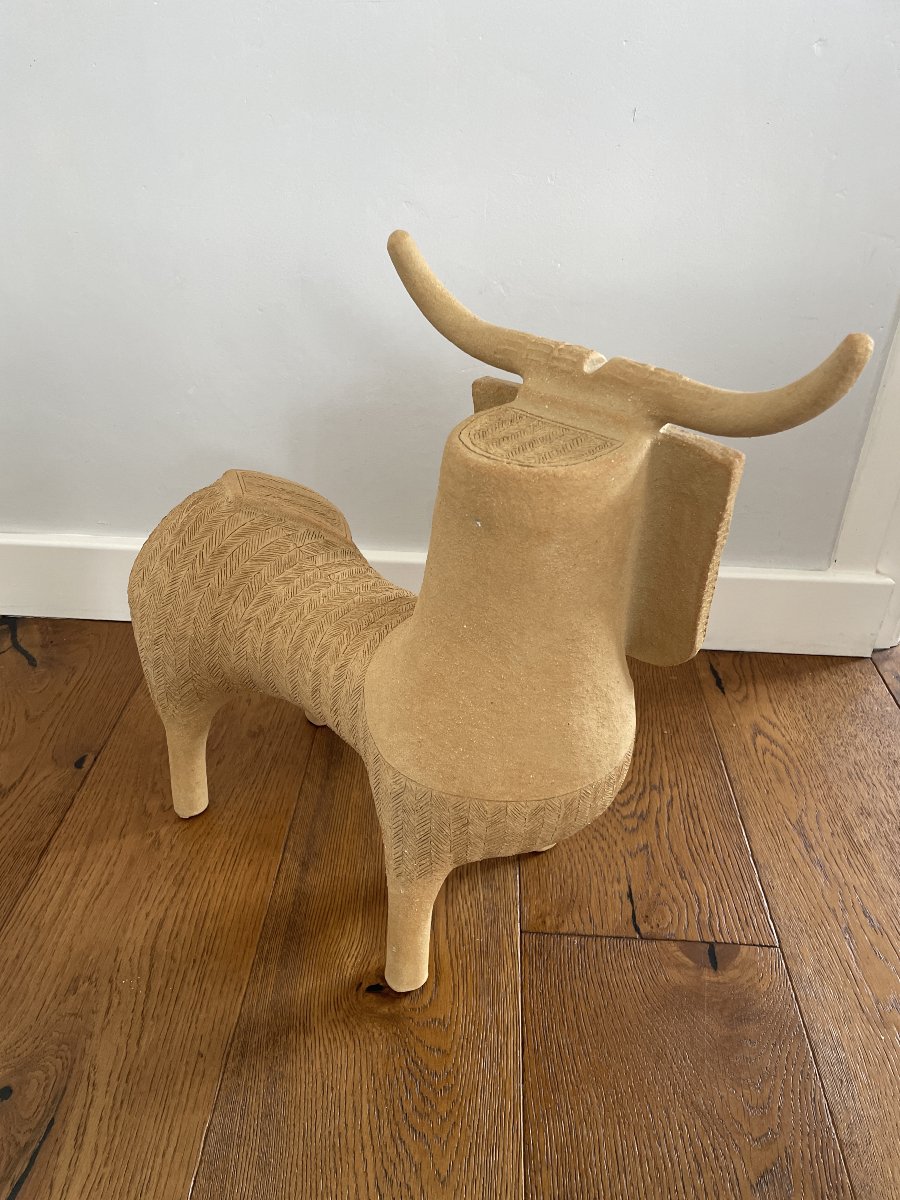 William BYL - Grand Buffle - Grès sable-photo-5