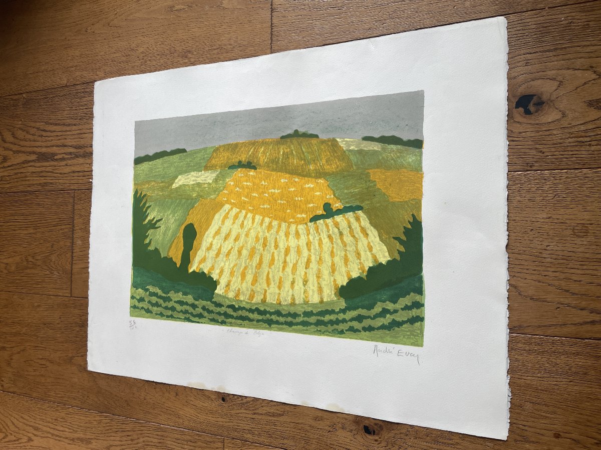 André Even (1908-1997) - Champs de Colza-photo-4