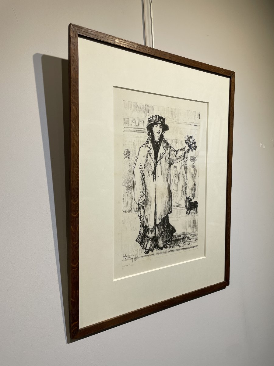 Jean Émile Laboureur (1877-1943) - la marchande de violettes-photo-3