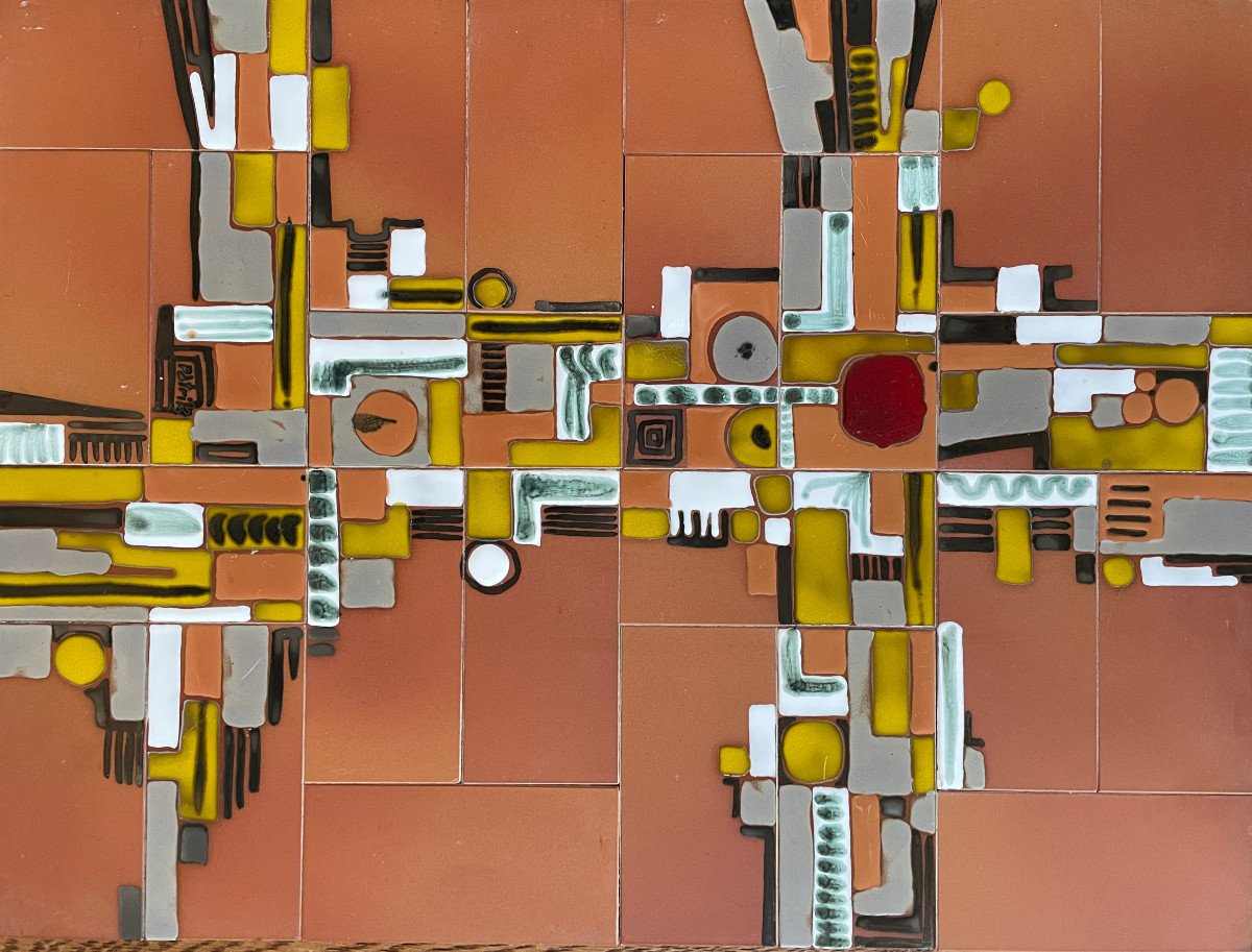 Patrick Chaussepied - Geometric Abstraction - Ceramic Panel