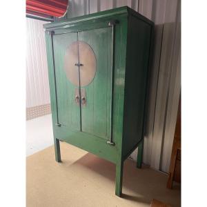 Chinese Wardrobe - Green Lacquered - XX 