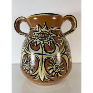 Georges Connan (1923-2002) - Keraluc - Vase Fleuri