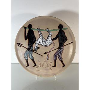 Alex Tétany - Brazzaville - Large Dish From The 50s