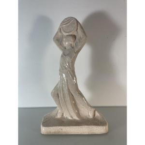 Art Deco Ceramic - Dancer With A Disc