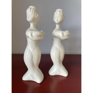 Isabelle Delecourt  Dit Bel Delecourt (1915-2017) - Grands bougeoirs