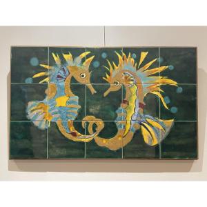 Bel Delecourt (isabelle Delecourt 1915-2017) - Large Earthenware Panel