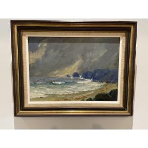 Joseph Carrer (1891-1979) - Les tas de pois - Camaret