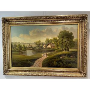 C. Lubin - Austria - Large Oil On Canvas - 1892