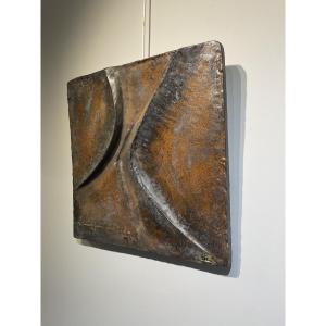Helmut Schaffenacker (1921-2010) - Grande plaque murale abstraite