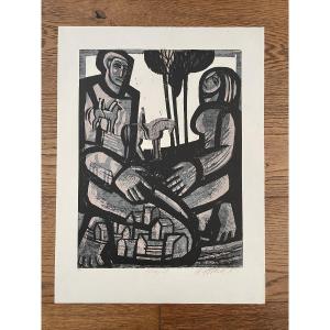 Miroslav Houra (1933-2006) - Couple aux chevaux