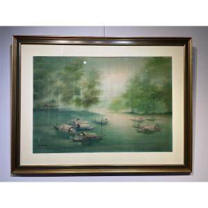 Van Quan - Vietnam - Indochina - Large-scale Painting On Silk