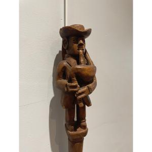 Armand Le Trionnaire, Known As "le Patient De Saint-avé" (1912–1996) - Breton Walking Stick