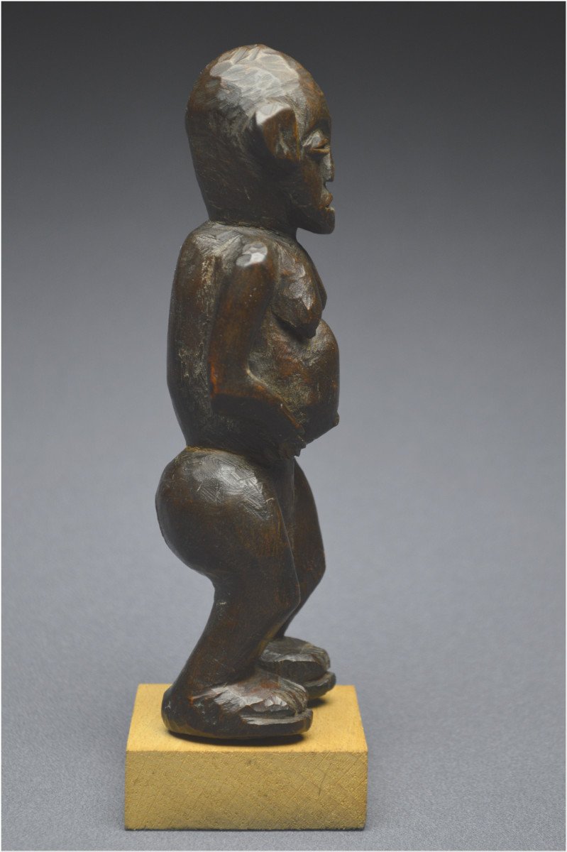 Tanzanie, Peuple Zigwa, Milieu du XXème siècle, Ancienne statuette anthropomorphe à patine brillante-photo-1