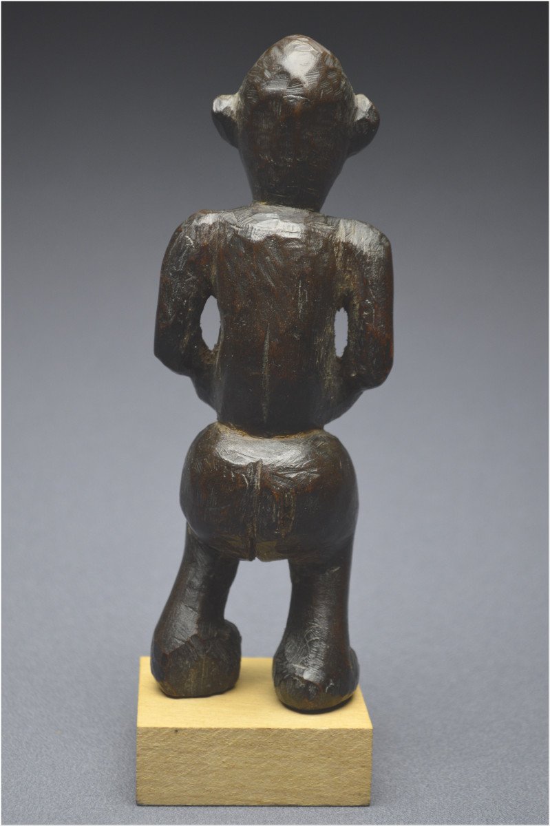 Tanzanie, Peuple Zigwa, Milieu du XXème siècle, Ancienne statuette anthropomorphe à patine brillante-photo-2