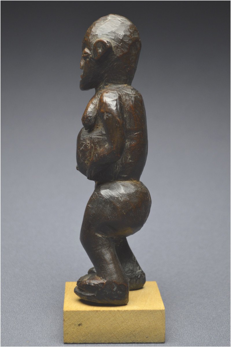 Tanzanie, Peuple Zigwa, Milieu du XXème siècle, Ancienne statuette anthropomorphe à patine brillante-photo-3