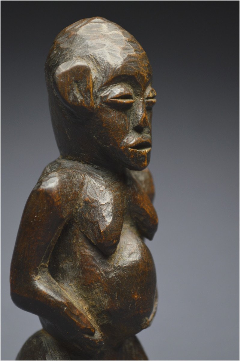 Tanzanie, Peuple Zigwa, Milieu du XXème siècle, Ancienne statuette anthropomorphe à patine brillante-photo-4