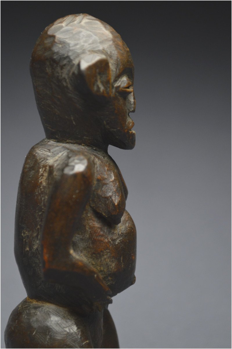 Tanzanie, Peuple Zigwa, Milieu du XXème siècle, Ancienne statuette anthropomorphe à patine brillante-photo-6