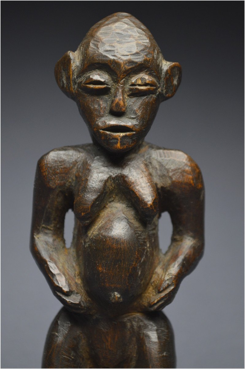 Tanzanie, Peuple Zigwa, Milieu du XXème siècle, Ancienne statuette anthropomorphe à patine brillante-photo-7