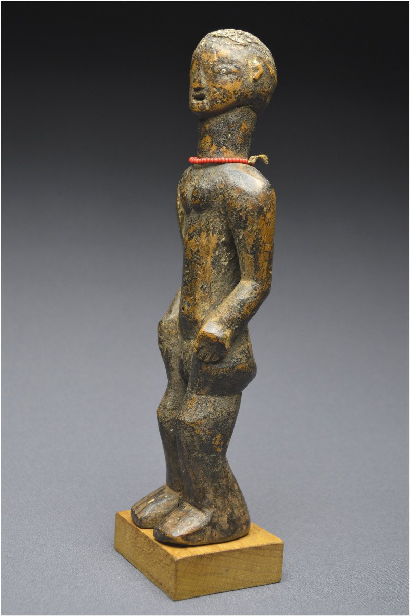 Tanzania, Nyamwezi People, First Half Of The 20th Century, Ancient Anthropomorphic Statuette With Deep Patina-photo-4