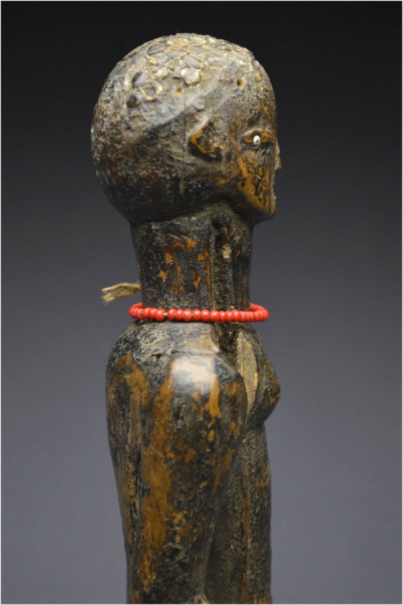 Tanzania, Nyamwezi People, First Half Of The 20th Century, Ancient Anthropomorphic Statuette With Deep Patina-photo-6