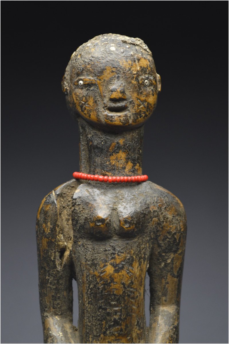 Tanzania, Nyamwezi People, First Half Of The 20th Century, Ancient Anthropomorphic Statuette With Deep Patina-photo-7