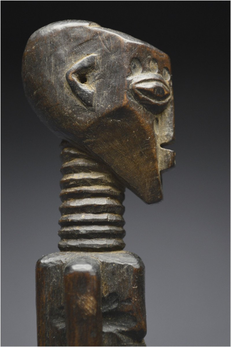 Democratic Republic Of Congo (formerly Zaire), Songye People, Mid-20th Century, Ancient Anthropomorphic Fetish With Dark Patina-photo-6