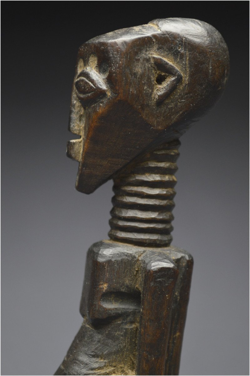 Democratic Republic Of Congo (formerly Zaire), Songye People, Mid-20th Century, Ancient Anthropomorphic Fetish With Dark Patina-photo-8