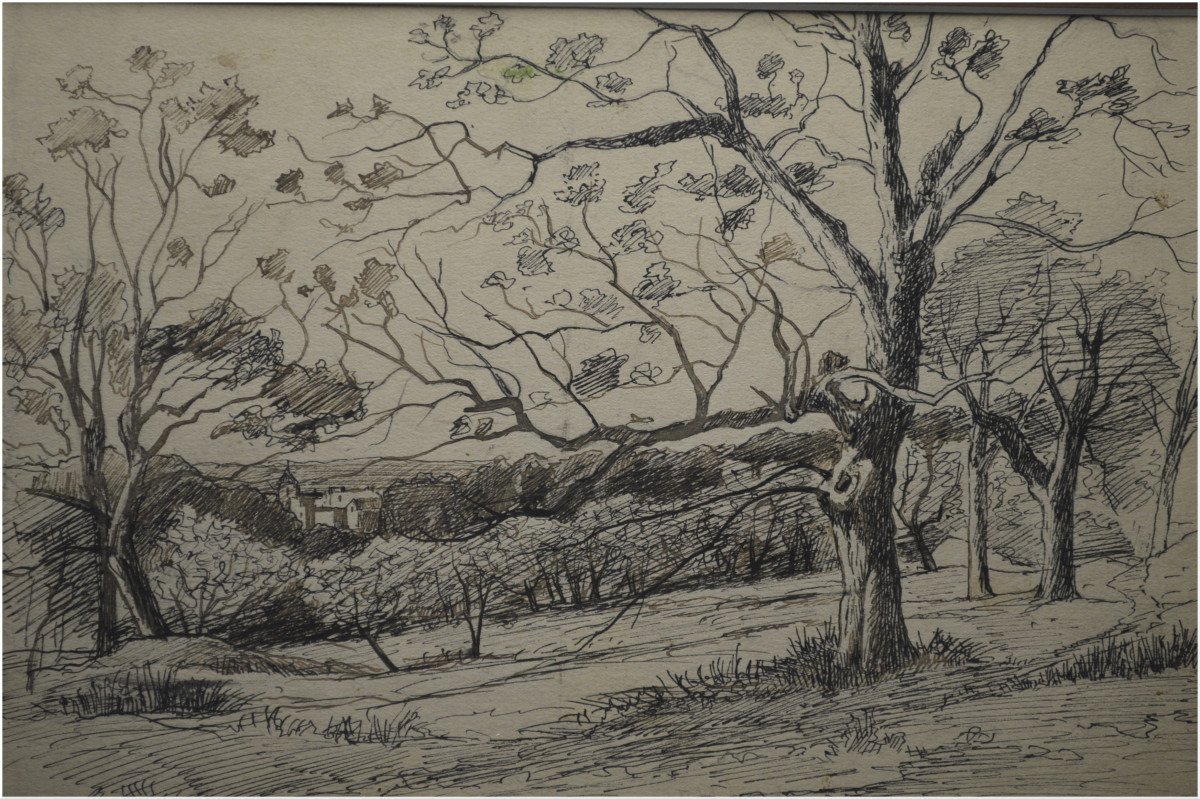 French School, Late 19th - Early 20th Century, Lavis And Ink On Paper, Signed Al Guigne (1839-1920)-photo-2