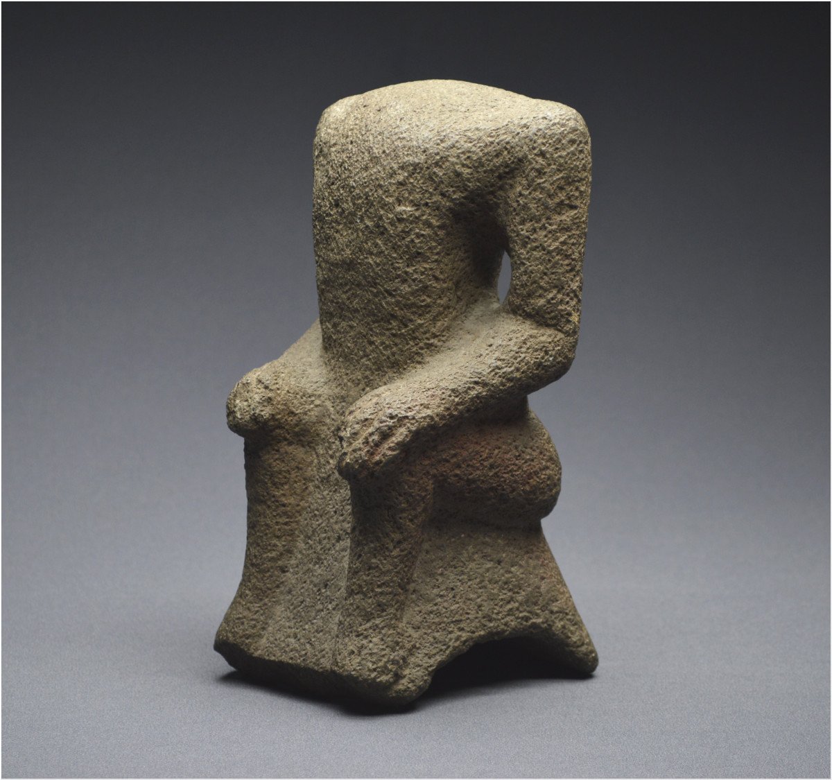 Mexico, Western Gulf Coast, Veracruz Culture, 450 - 550 Ad, Hardstone Palma Depicting A Headless Character-photo-4