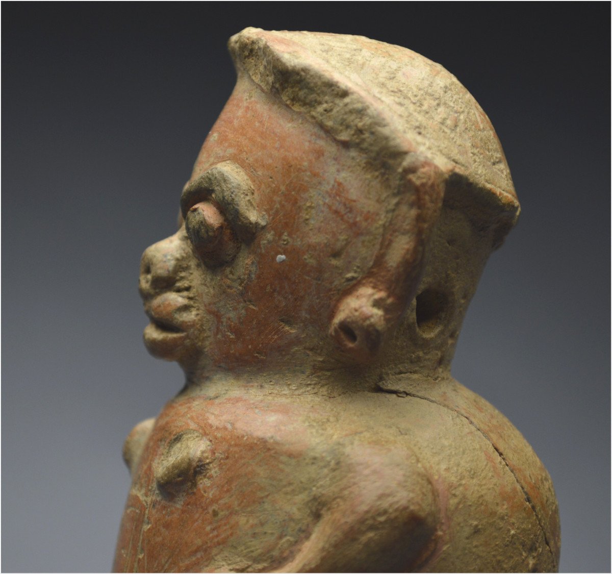 Costa Rica, 1000 – 1500 ap J. –C., Culture Guanacaste / Région de Nicoya, Statuette anthropomorphe en terre cuite-photo-7
