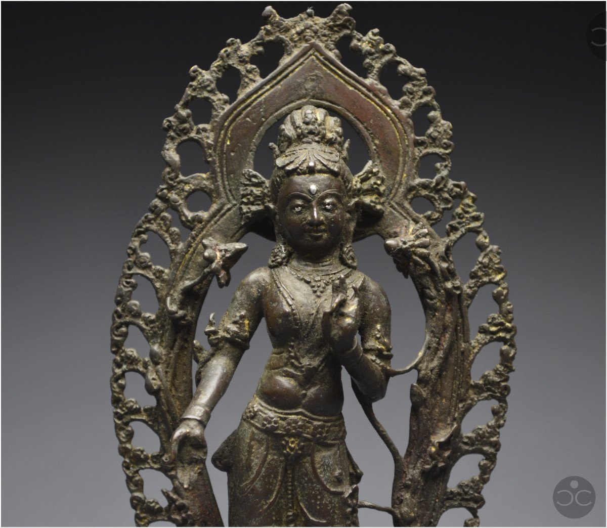 Western Tibet, 16th Century, Representation Of White Tara, Bronze And Silver Inlays-photo-4