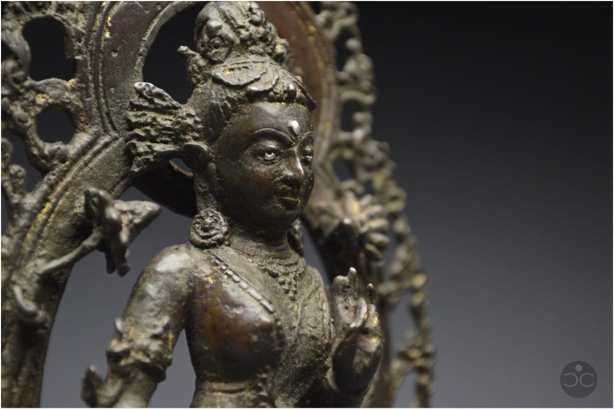 Western Tibet, 16th Century, Representation Of White Tara, Bronze And Silver Inlays-photo-6