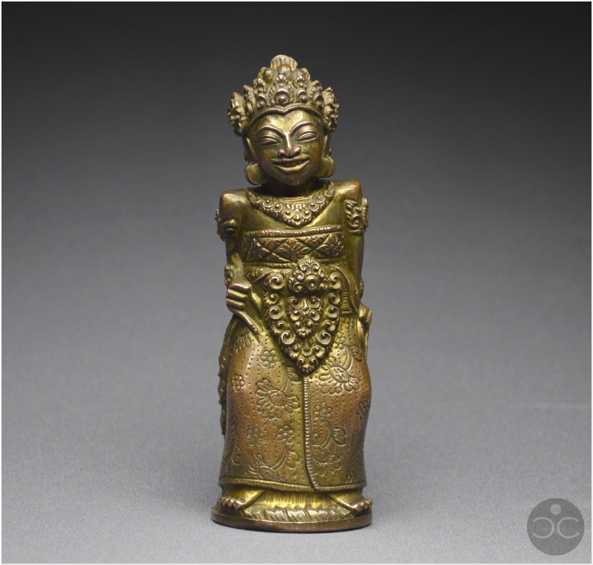 Indonesia, Bali, 16th - 17th Century, Anthropomorphic Kriss Handle In Copper Alloy-photo-2
