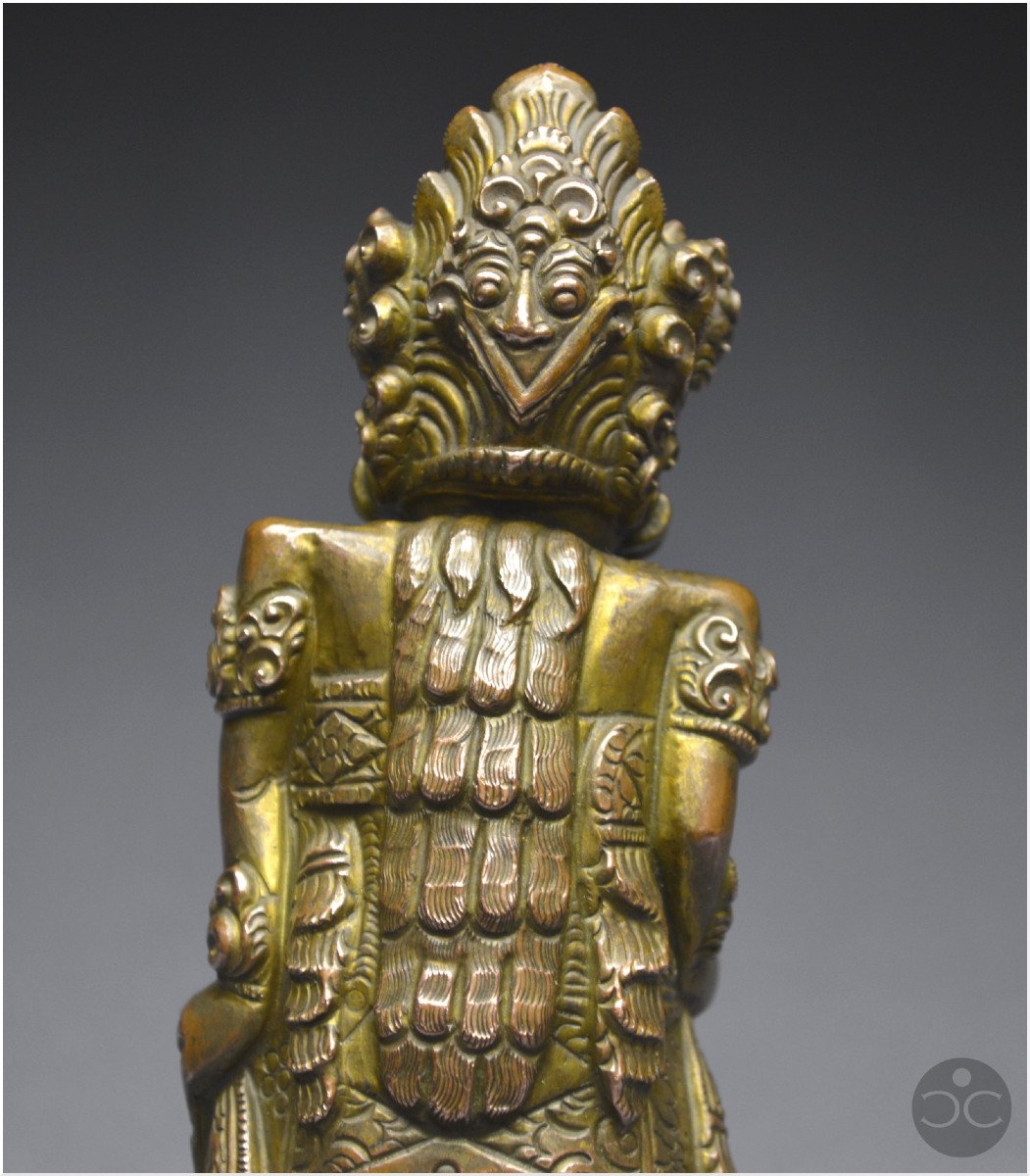 Indonésie, Bali, XVIème - XVIIème siècle, Manche de kriss anthropomorphe en alliage cuivreux-photo-8