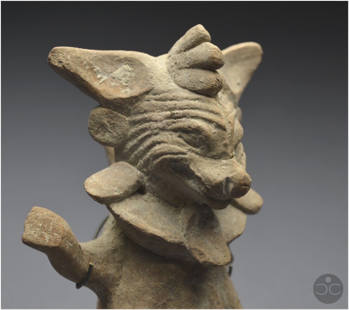 Mexique, 450 - 750 ap J. -C., Culture Veracruz, Sifflet rituel anthropo-zoomorphe, Terre cuite-photo-5