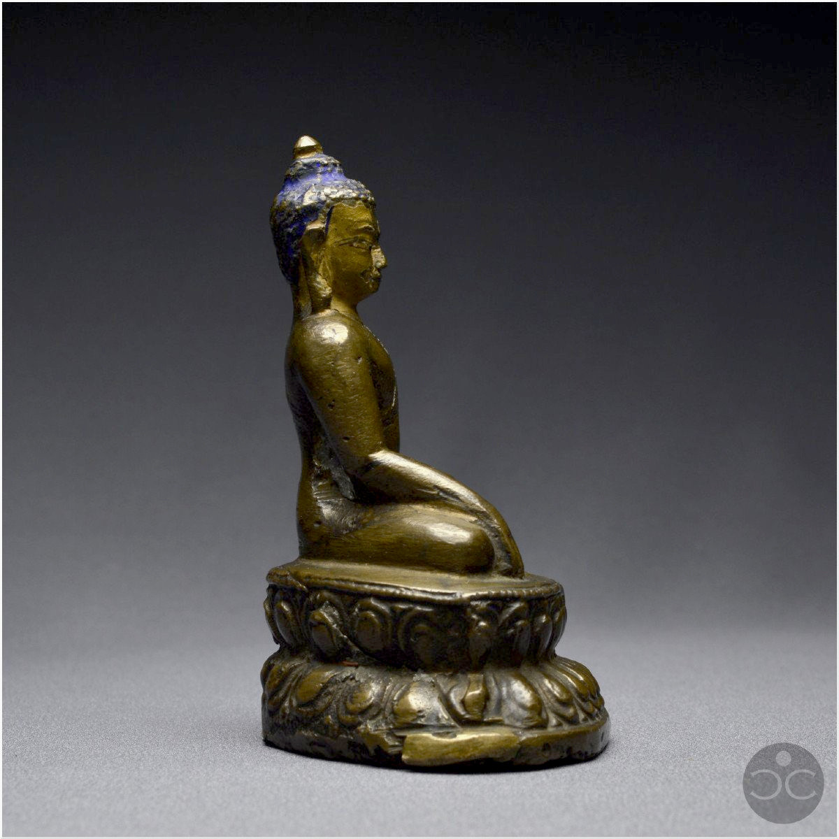 Tibet occidental, XIIIème-XIVème siècle, Représentation de Bouddha, Bronze à patine brune-photo-3