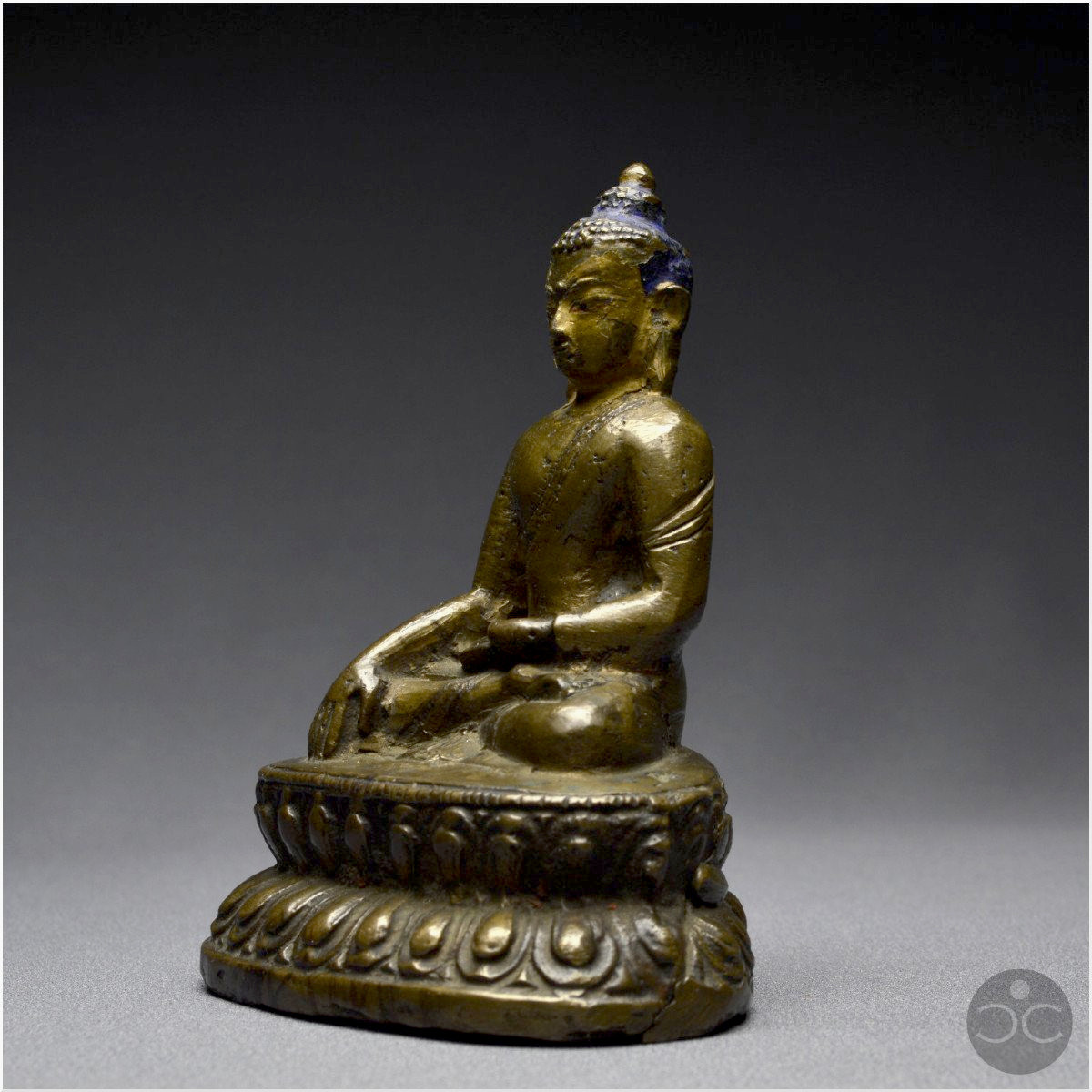 Tibet occidental, XIIIème-XIVème siècle, Représentation de Bouddha, Bronze à patine brune-photo-2