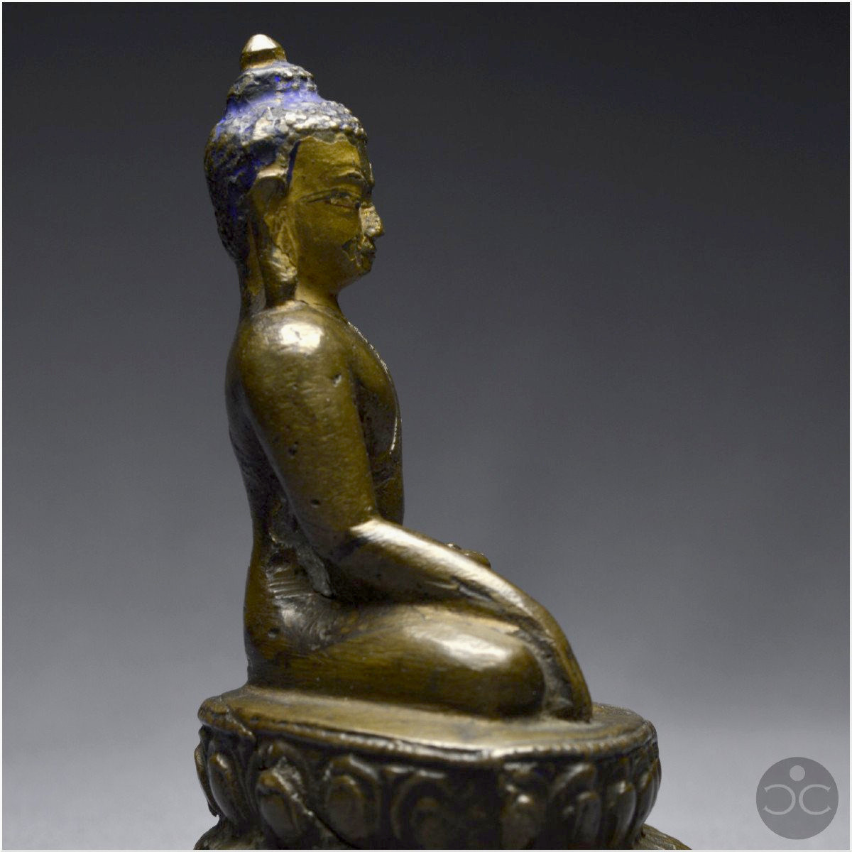 Tibet occidental, XIIIème-XIVème siècle, Représentation de Bouddha, Bronze à patine brune-photo-4