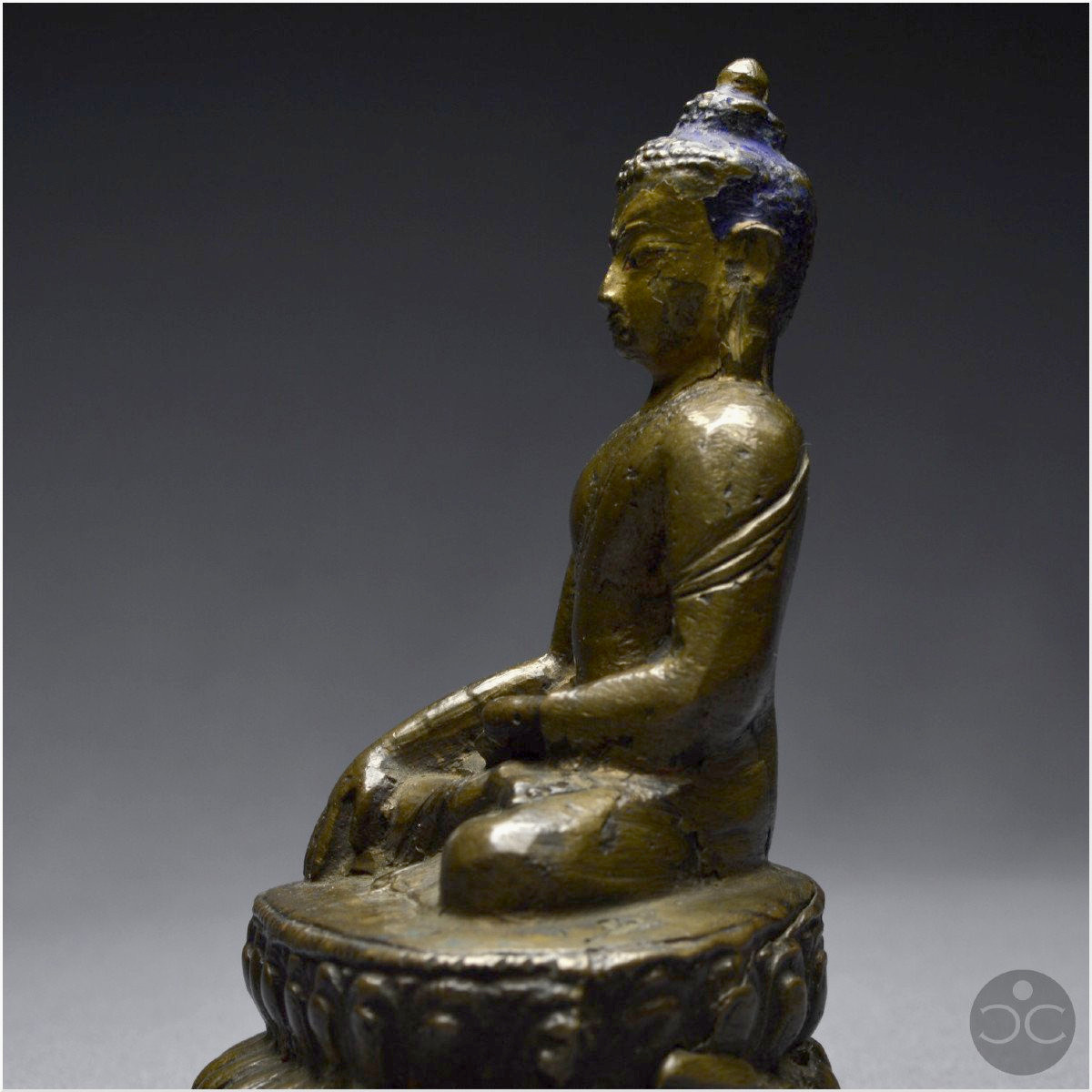 Tibet occidental, XIIIème-XIVème siècle, Représentation de Bouddha, Bronze à patine brune-photo-5