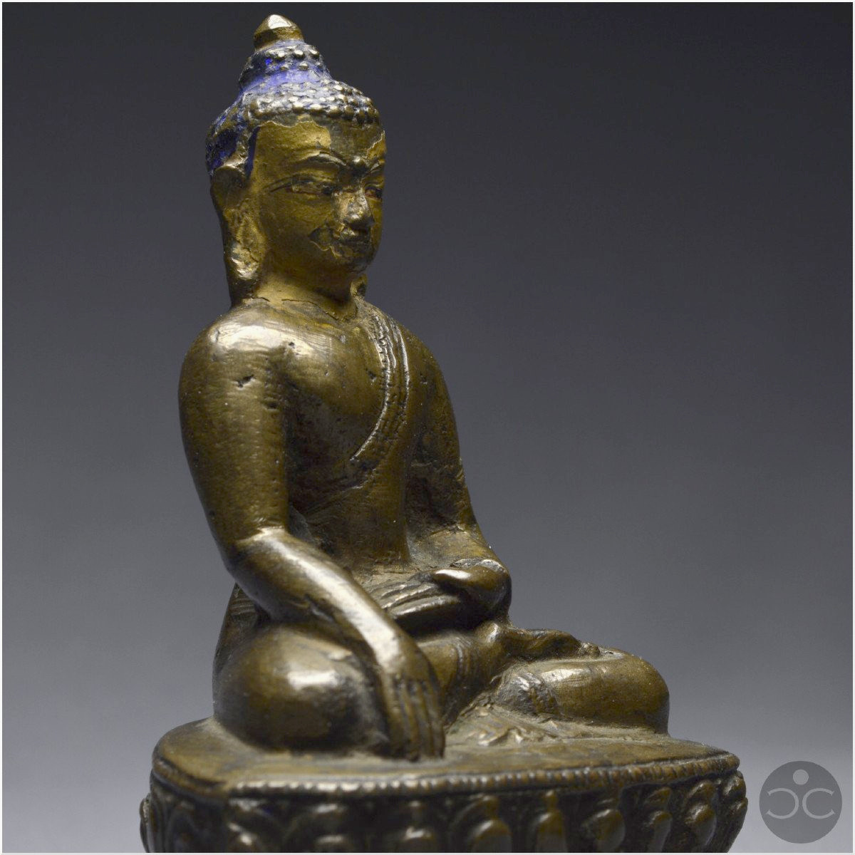 Tibet occidental, XIIIème-XIVème siècle, Représentation de Bouddha, Bronze à patine brune-photo-6