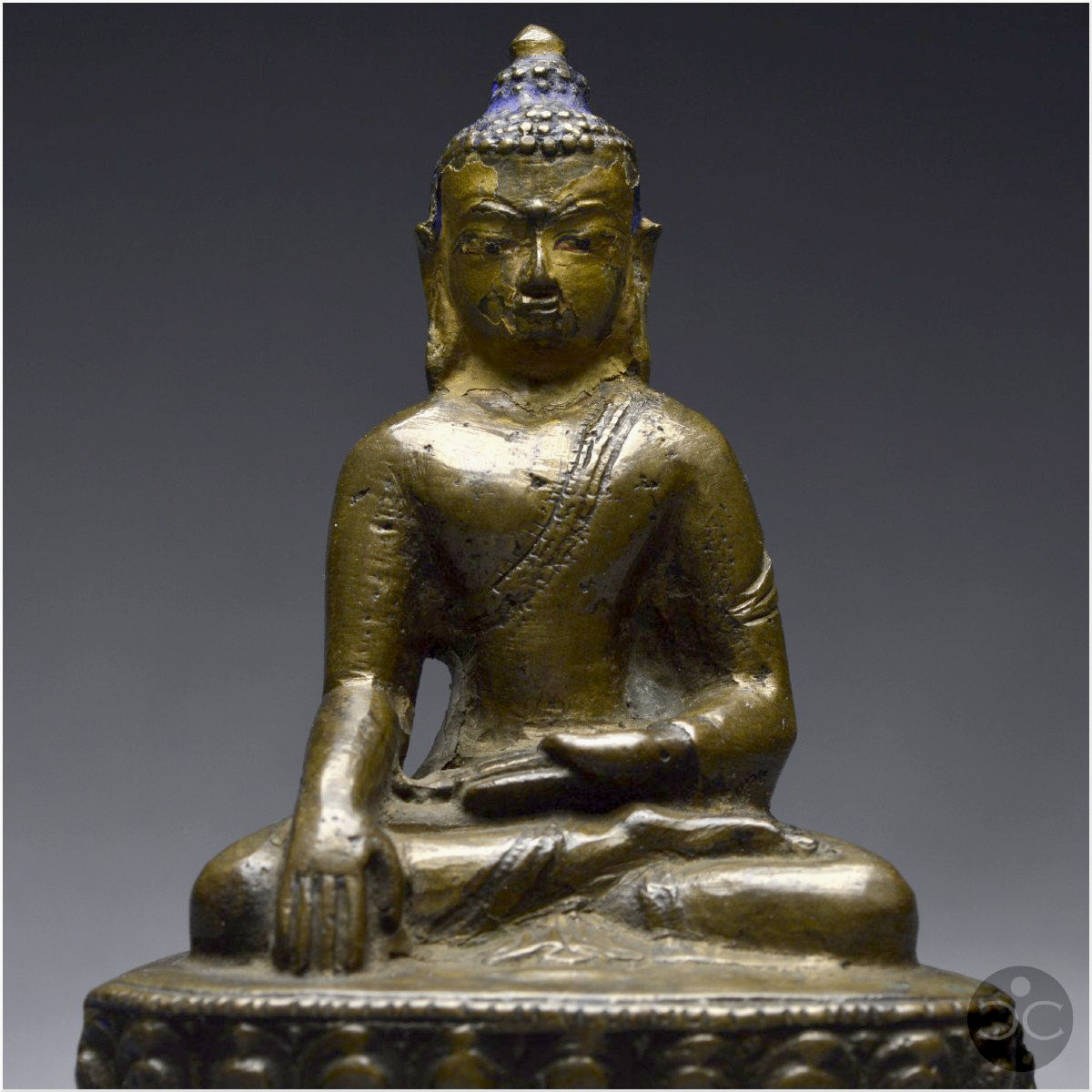Tibet occidental, XIIIème-XIVème siècle, Représentation de Bouddha, Bronze à patine brune-photo-7