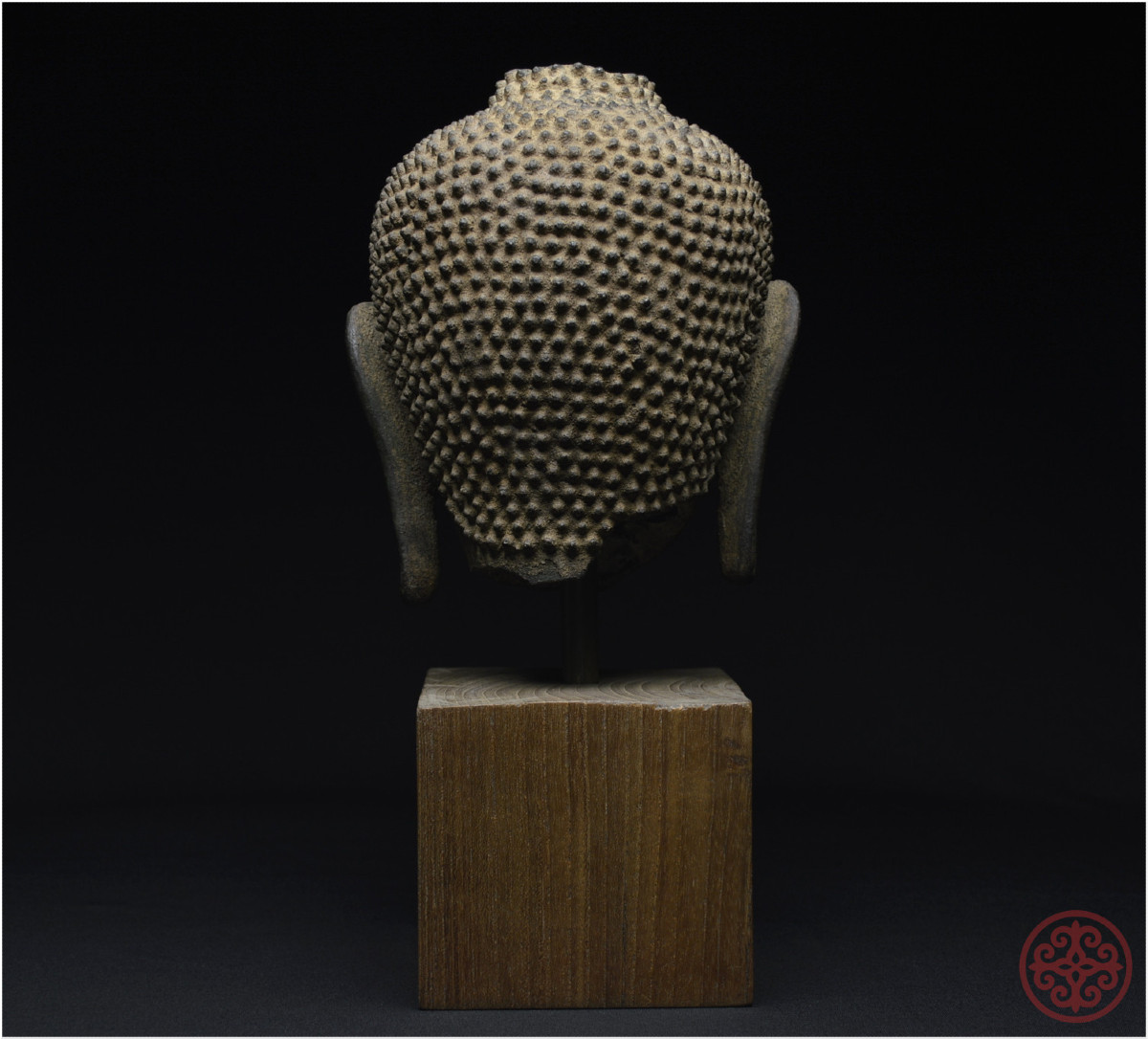 Ancient Kingdom Of Siam, Ayutthaya School, 14th-15th Century, Bronze Buddha Head-photo-3