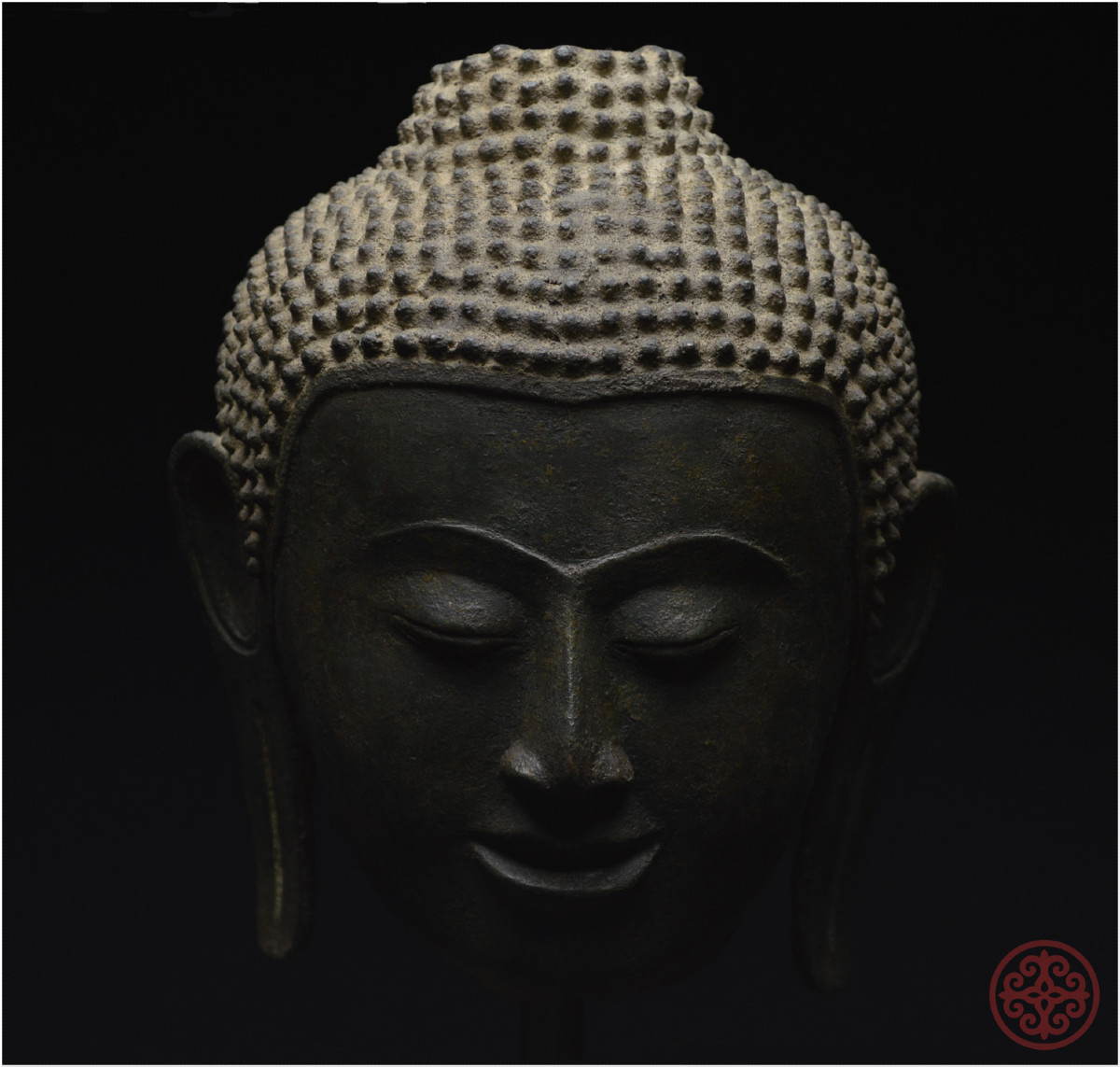 Ancient Kingdom Of Siam, Ayutthaya School, 14th-15th Century, Bronze Buddha Head-photo-4